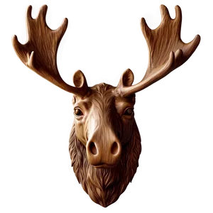 Engraved Moose Head Image PNG Vxk