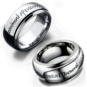 Engraved Personalized Rings PNG 12