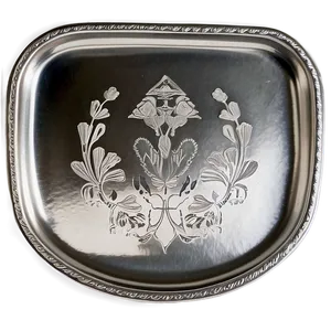 Engraved Pewter Tray PNG Aat1 PNG