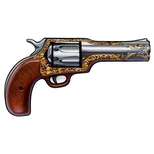 Engraved Pistol PNG Bfy54