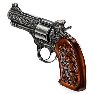 "engraved Pistol PNG: Decorative Firearm" 43