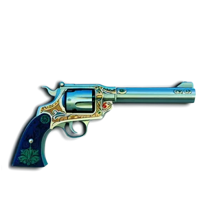 "engraved Pistol PNG: Decorative Firearm" Wdo