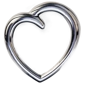 Engraved Silver Heart PNG 06282024
