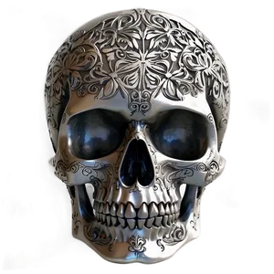 Engraved Skull Design Png B PNG image