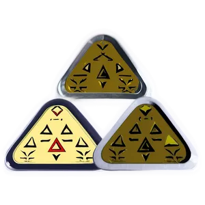 Engraved Triforce Plate PNG 05242024