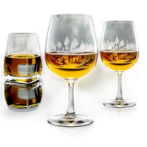 Engraved Whiskey Glass PNG Bhp39