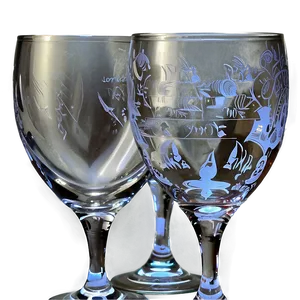 Engraved Wine Glasses Gift PNG 10