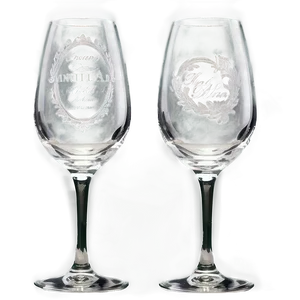 Engraved Wine Glasses Gift PNG 21