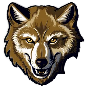 Engraved Wolf Head Symbol PNG Kwg56