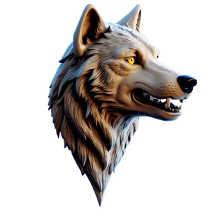Engraved Wolf Head Symbol PNG Uev