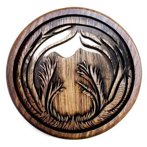 Engraved Wood Circle Art Png 3 PNG image