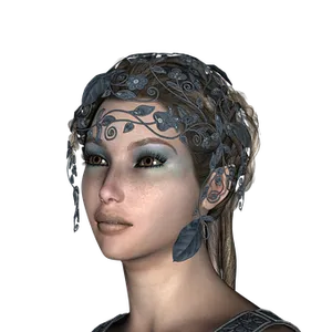 Enigmatic Queenwith Metallic Crown