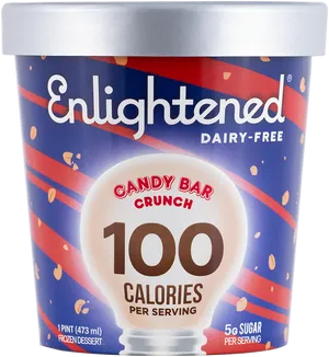 Enlightened Dairy Free Candy Bar Crunch Ice Cream