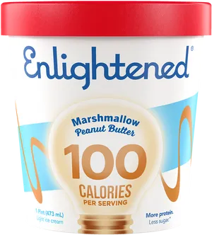 Enlightened Marshmallow Peanut Butter Ice Cream PNG image