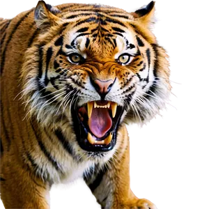 Enraged Tiger Close-up PNG 06252024 PNG