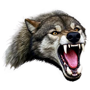 Enraged Wolf Face Expression PNG Kkw78 PNG