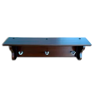 Entryway Wall Shelf With Hooks PNG Lgk