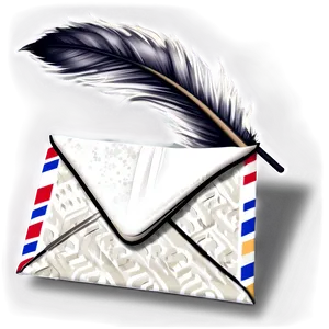 Envelope With Feather Png Lsf82 PNG image