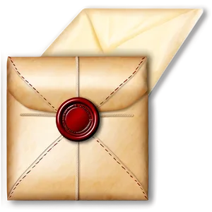Envelope With Wax Seal PNG Vax PNG