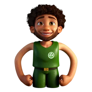 Environmental Hero Cartoon Character Png 06122024 PNG image