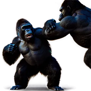 Epic Gorilla Battle Scene Png Tbm61 PNG image