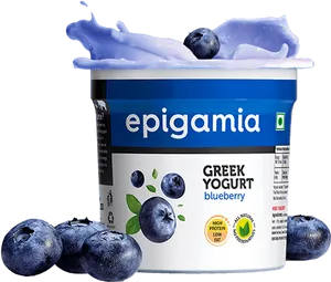 Epigamia Greek Yogurt Blueberry Splash PNG image