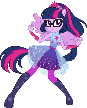 Equestria Girls Twilight Sparkle Pose PNG