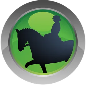Equestrian Silhouette Icon PNG image