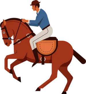 Equestrianin Action Illustration PNG image