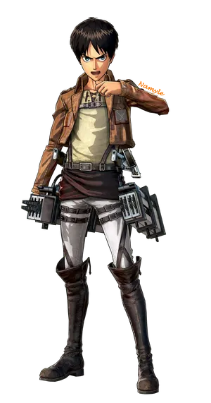 Eren Yeager Attackon Titan Character PNG image