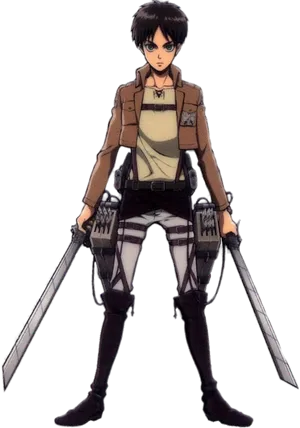 Eren Yeager Attackon Titan Character PNG image