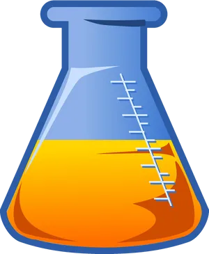 Erlenmeyer Flask Filledwith Chemical PNG image