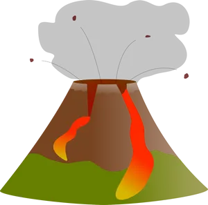 Erupting_ Volcano_ Graphic PNG image