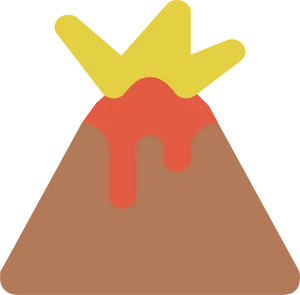 Erupting Volcano Icon PNG image