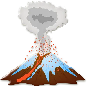 Erupting Volcano Illustration PNG image