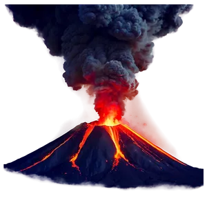 Erupting Volcano Red Sky Png Kwx51 PNG image
