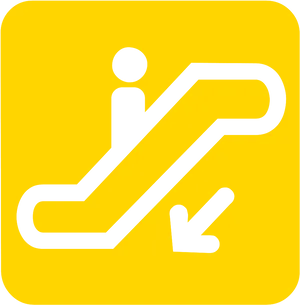 Escalator Sign Icon PNG image