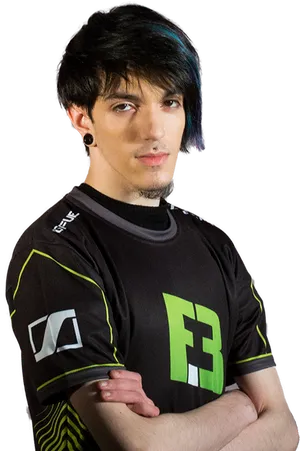 Esports Player Portrait F3 Jersey PNG image