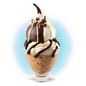 Espresso Crunch Ice Cream Sundae PNG Hoq