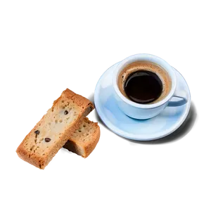 Espresso With Biscotti PNG Bws21