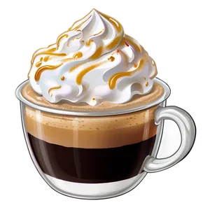 Espresso With Whipped Cream PNG Rnu