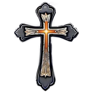 Etched Cross Template PNG Kce