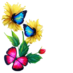 "eternal Spring: Vibrant Flower PNG" D