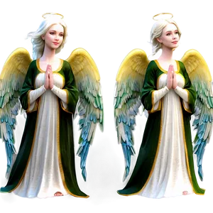 Ethereal Angels Illustration PNG Hiv PNG