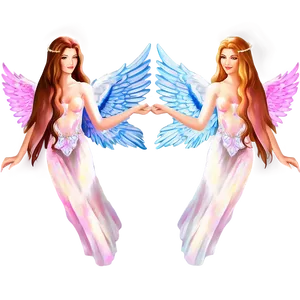 Ethereal Angels Illustration PNG Xun