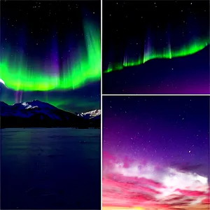 Ethereal Aurora Borealis View PNG 06242024