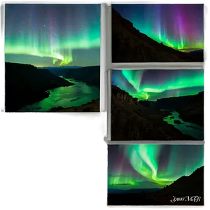 Ethereal Aurora Over Canyons PNG 06202024 PNG