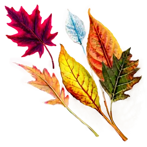 Ethereal Autumn Leaves PNG 06132024 PNG