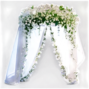 Ethereal Baby's Breath Veil PNG 68