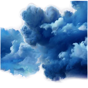 Ethereal Blue Clouds PNG 06202024
